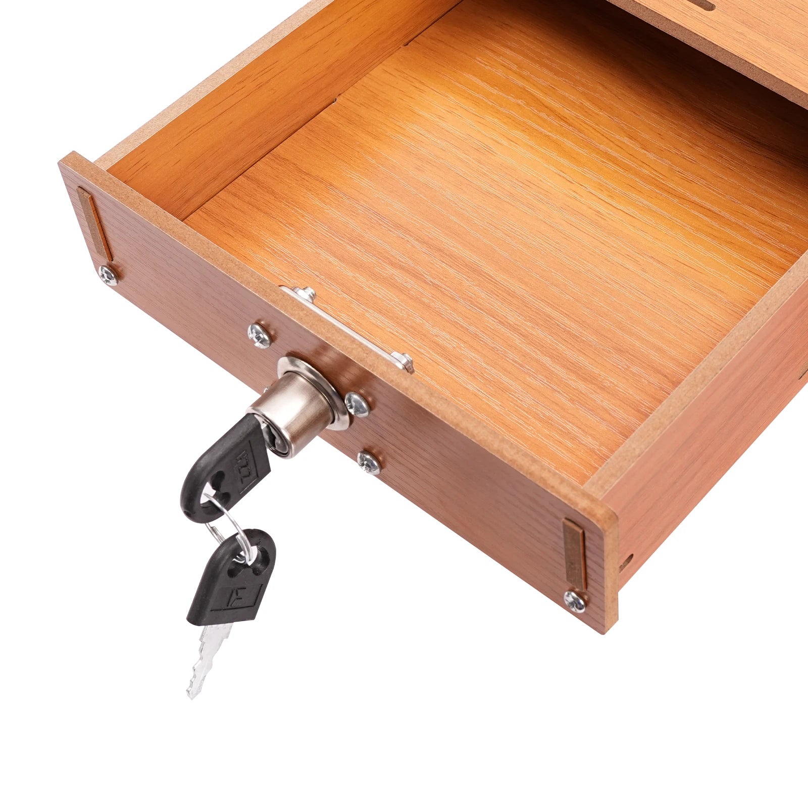 Computer Monitor Stand with Drawers & Keys & Phone Holder, Loading 5KG Computer Rack, Monitor Stand 48*20*13.5cm