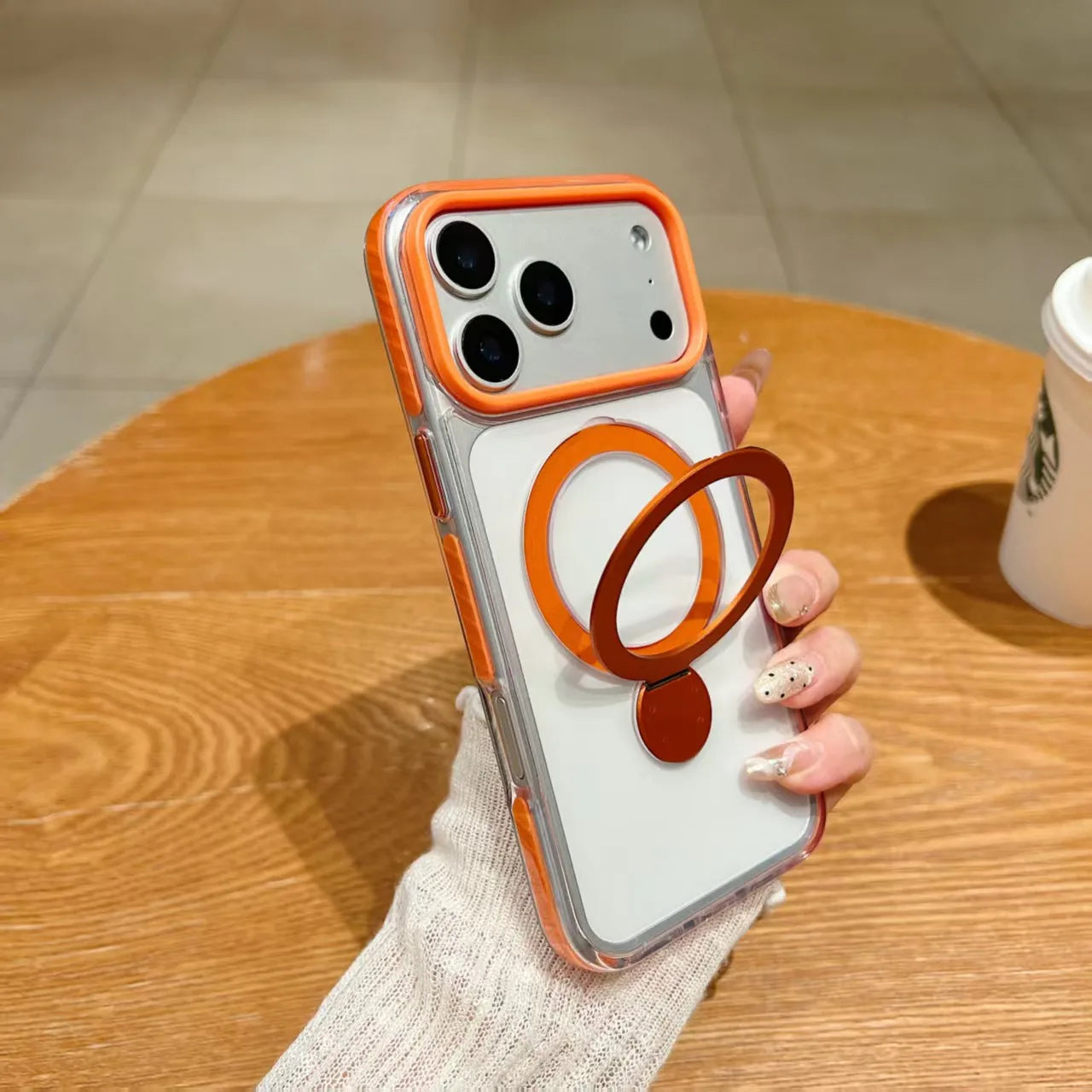 Luxury Matte Translucent Magnetic Ring Stand Armor Case For iPhone 17 Pro Max 16 15 For Magsafe Wireless Charge Shockproof Cover