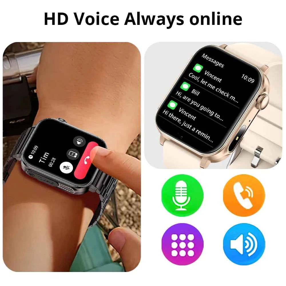 COLMI P80 Type-c Smartwatch Men Women Health Manager Bluetooth Call IP67 Waterproof Flashlight Smart Watch For Xiaomi iOS Phone