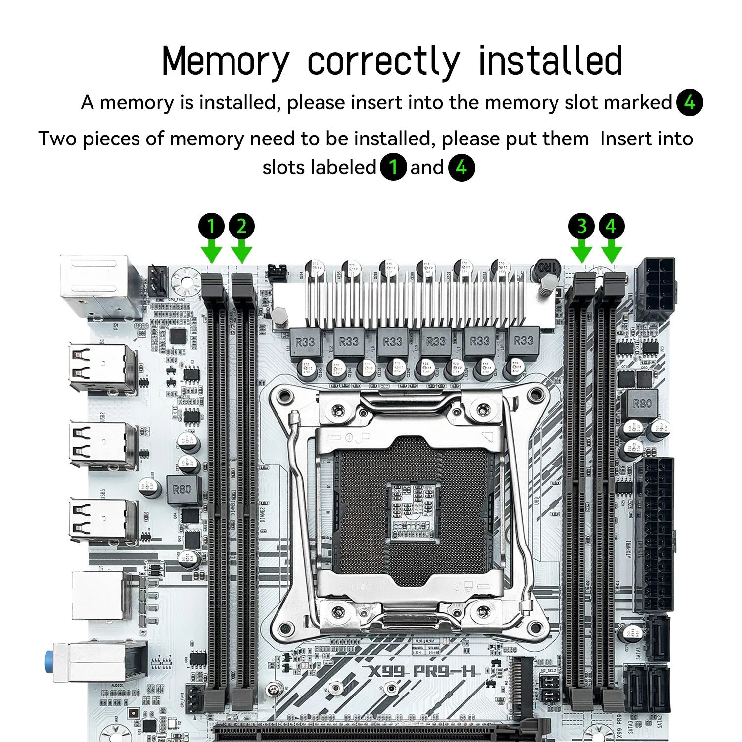 MACHINIST White X99 PR9-H Motherboard combo Intel Xeon E5 2630 V4 LGA 2011-3 CPU DDR4 16GB RAM NVME m.2 Optional kit set - WinSupport Tech
