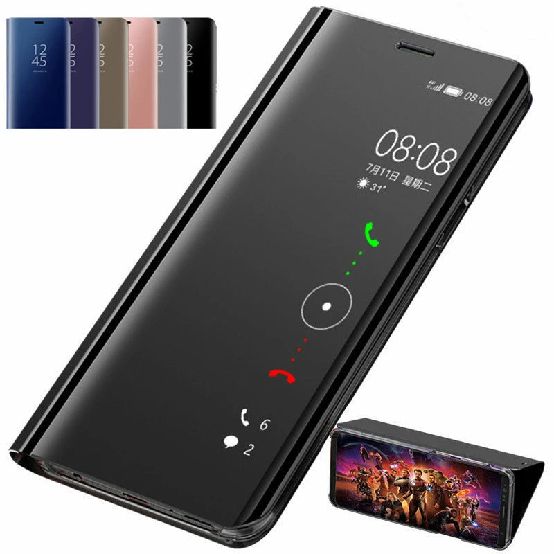 Mirror Flip Case for Samsung Galaxy S25 S24 Ultra S23 FE S22 S20 S21 Plus Back Cover for Galaxy S10 Plus S10e 5G Case