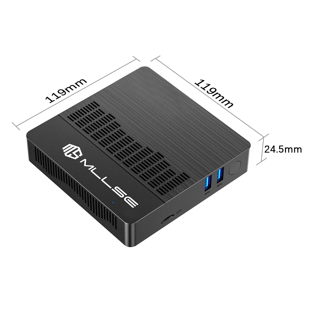 MLLSE Mini PC M2 Air, Intel Gemini Lake N4000 Intel J3710, Windows 11 6GB RAM 128GB ROM, Dual-Band WiFi Bluetooth USB, Mini Computer - WinSupport Tech