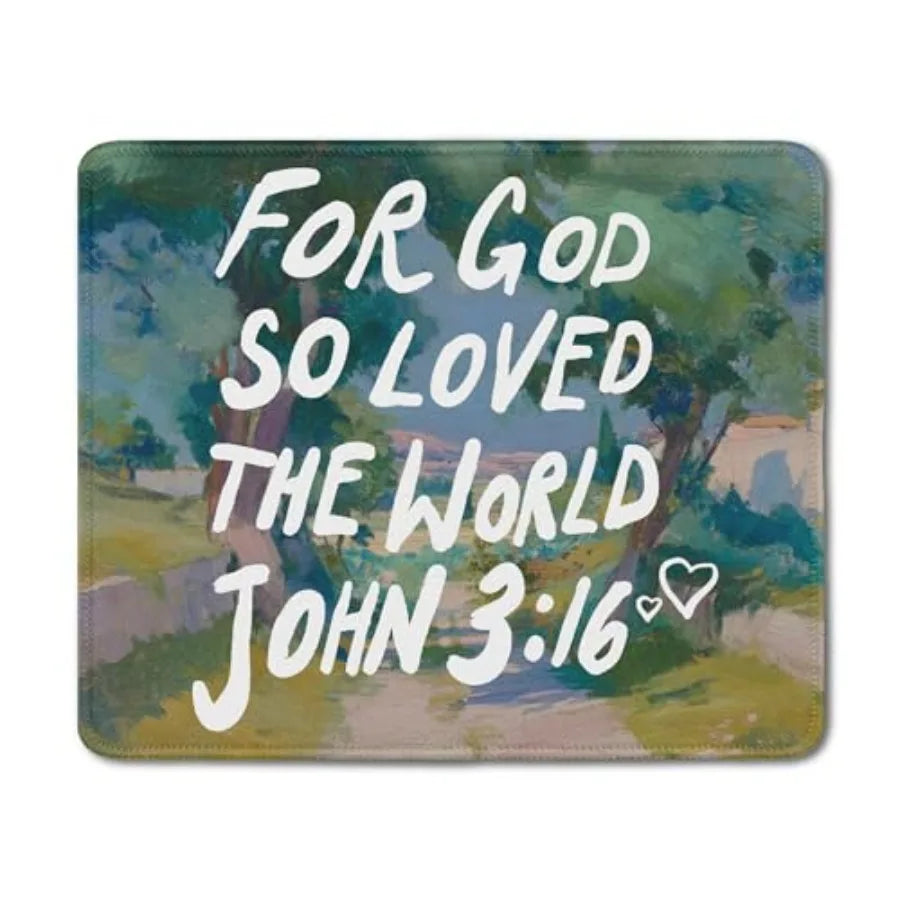 Watercolor Forest Christian Mouse Pad, Psalm 46:1Bible Verse Mouse Pads Mousepad for Desk Home Office Dorm Computers Laptop, Re