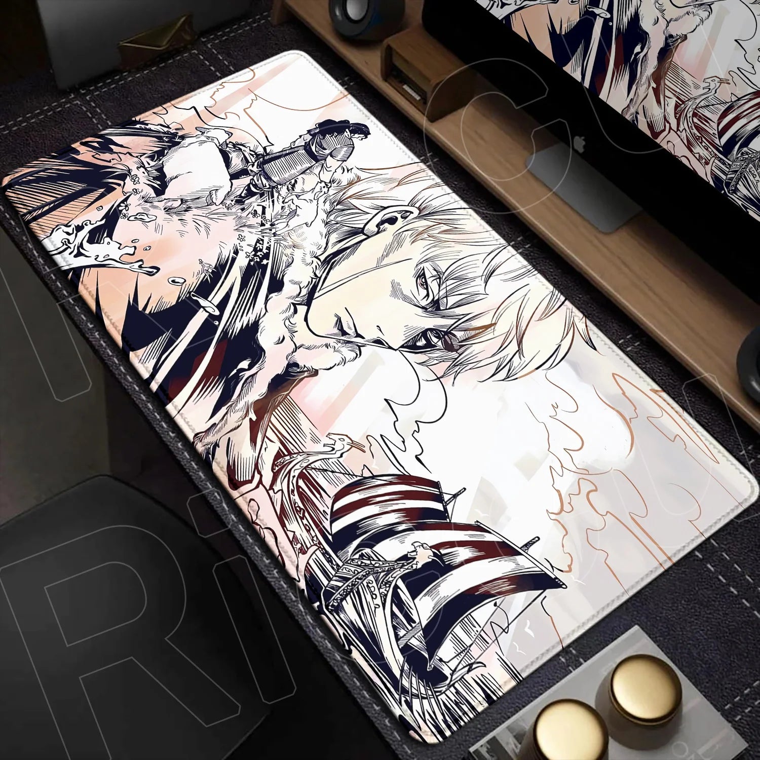 XXL Large Mousepad Vinland Saga 90x40CM Mouse Pad E-sports Gaming Keyboard Protector PC Accessories HD Computer carpet Desk Mat