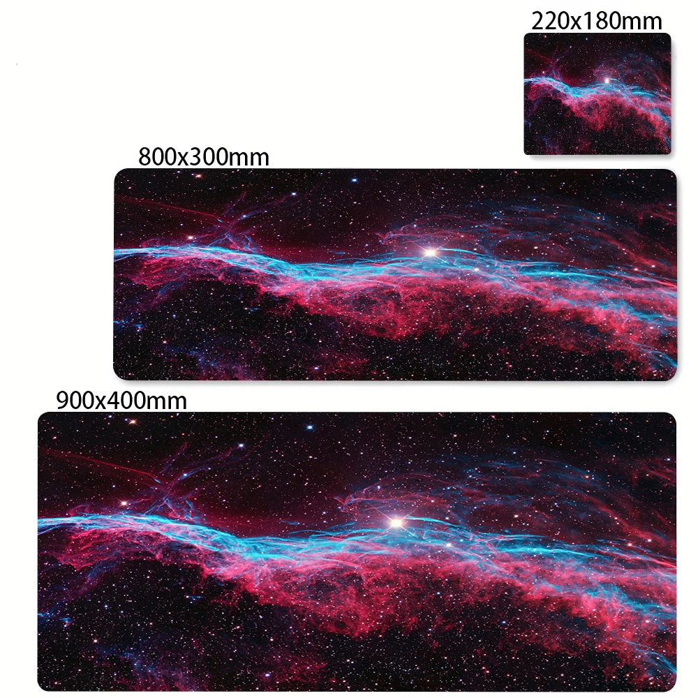 Space Earth Starry Sky Mouse Pad Gamer Pc Gaming Accessories Rubber Mat XXL Space Deskmat Keyboard Cabinet Mause Laptops Mats