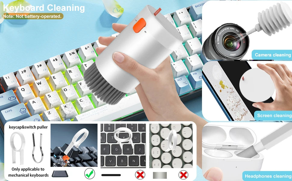 20 in 1 Multifunctional Cleaning Kit for AirPods, Keyboard, Laptop, Earbuds, Camera, Phone, USB C Port Cleaner