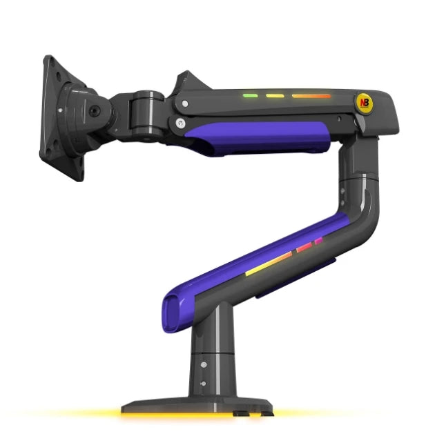 NB G60 E5 F5 Gaming Monitor Arm 32-60 Inch Curved Arc Screen Desktop 2-20kgs Ultra Wide Monitor Holder Mount with RGB Light