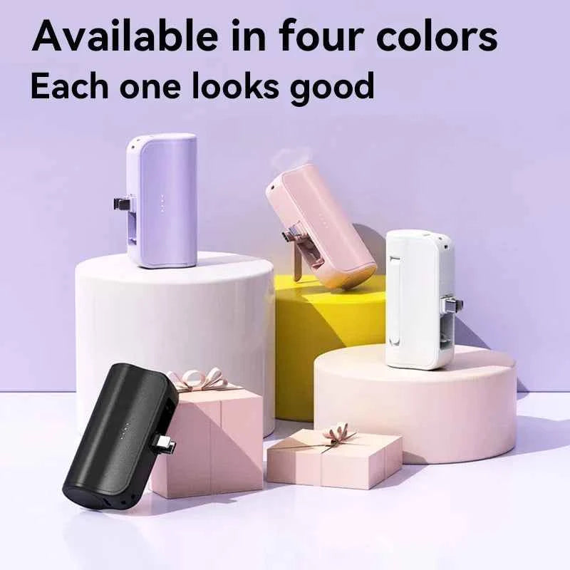 50000mAh Mini Capsule High Capacity Power Bank Portable Wireless Fast Charging External Battery for iPhone Xiaomi Huawei Samsung