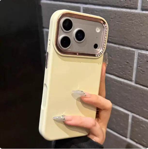 Rhinestone Silicone Phone Case for iPhone 17/16/15/14/13/12/11 pro Max - Soft Comfortable Design Compatible with Multiple Models