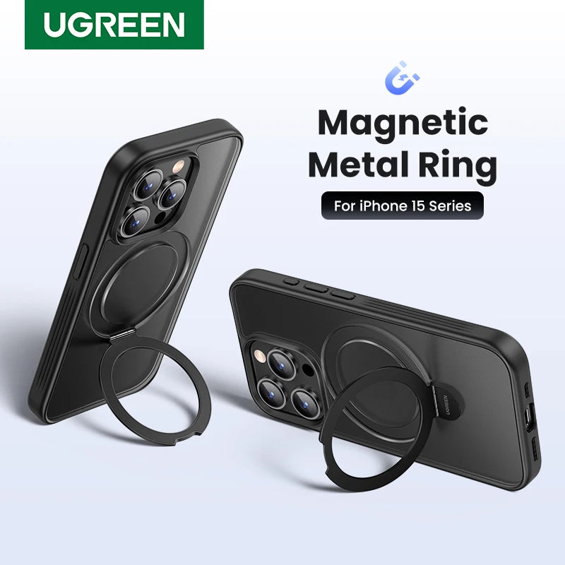 Magnetic Stand Case for iPhone 15 Pro Max Shockproof Cover for iPhone 15 Pro Case with Kickstand Ring