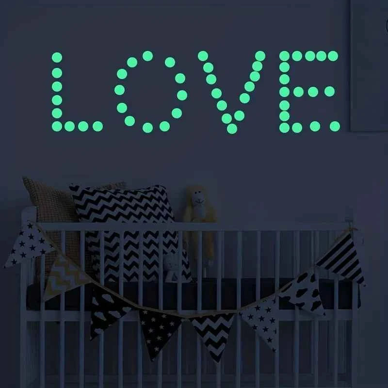 Glow in The Dark Wall Stickerst Adhesive Dots Luminous Ceiling Decals for Kids Bedroom Halloween Home Decoration