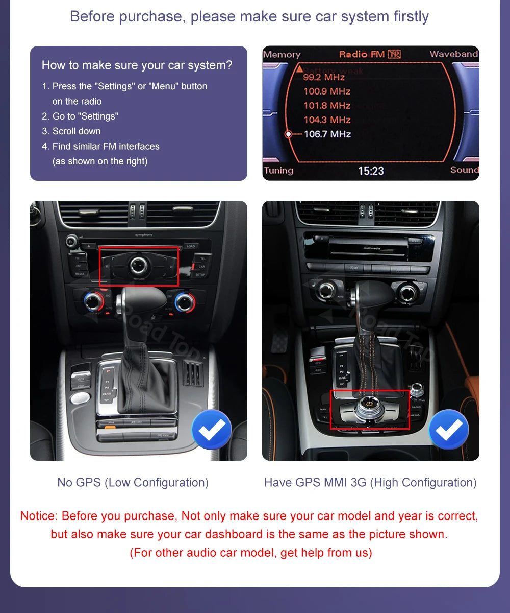 Road Top Radio Multimedia Linux Touch Screen For Audi A5 2008-2016 Wireless CarPlay Android Auto Airplay Car Player Function
