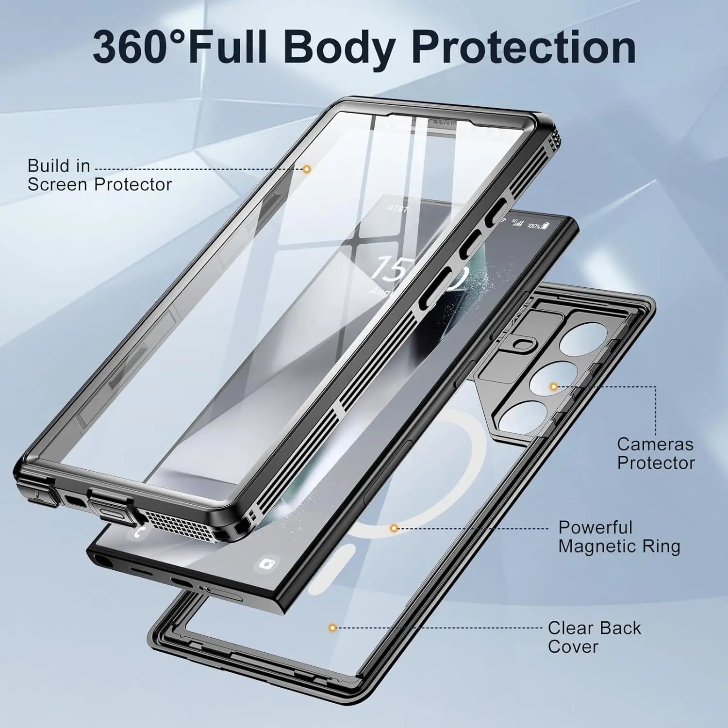 For Samsung Galaxy S26 Ultra S25 Plus S24 S23 Case Waterproof Magsafe Snow Dust Shock Proof 360° Underwater IP68 Certified Cover