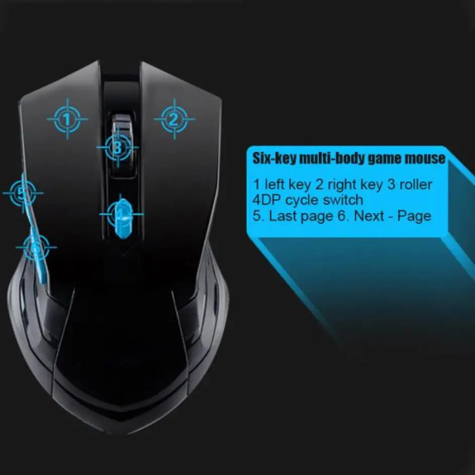 Keyboard Mouse Combos Waterproof Multimedia 2.4GHz Wireless Gaming Keyboard USB Cordless Mous NK-Shopping