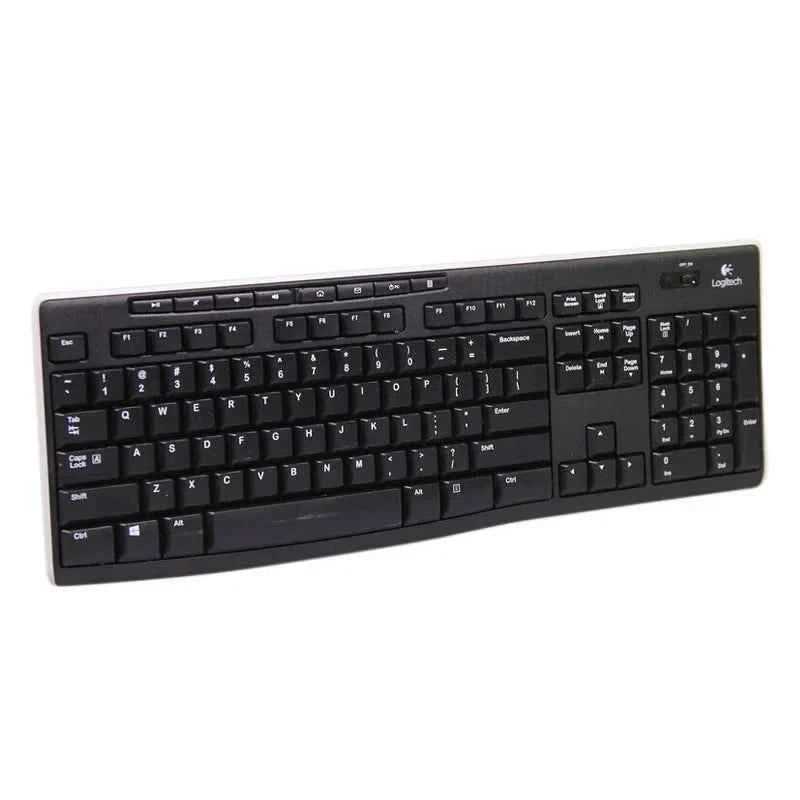 Logitech K270 Wireless Keyboard Full Size - Quiet Multimedia Keys, Spill-Resistant for PC, Laptop, Office Home Business