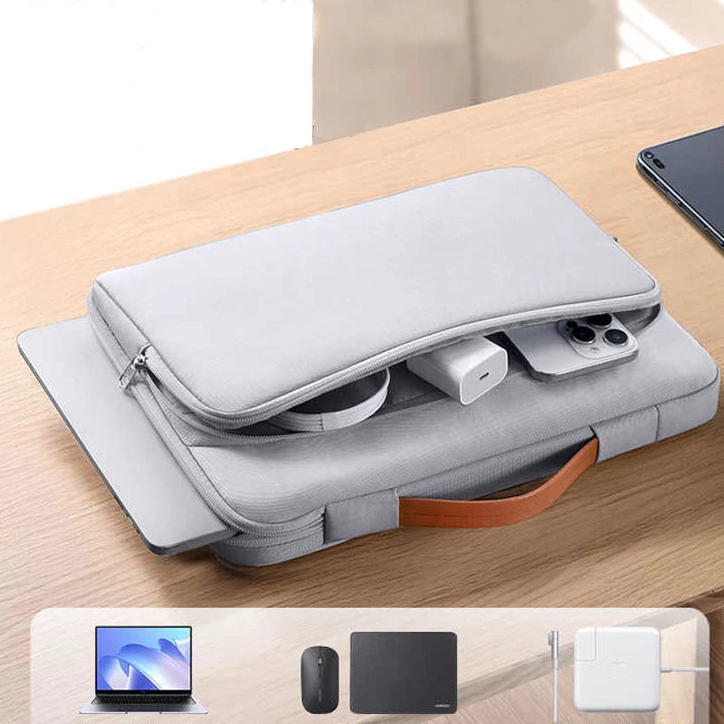 Dormin Shockproof Laptop Crossbody Bag – Protective Sleeve with Adjustable Strap & Handle for MacBook Air 13”, MateBook 14, Lenovo, Huawei