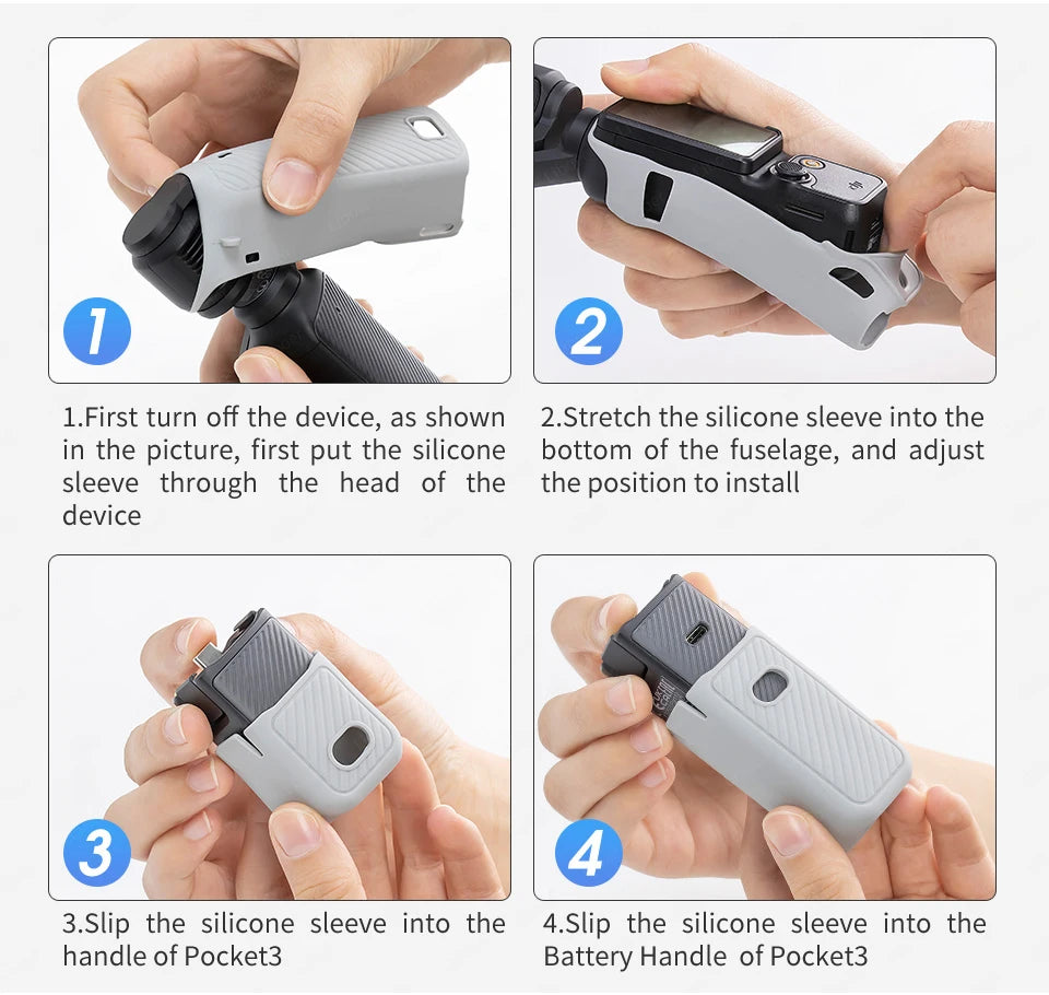 Silicone Case for DJI OSMO Pocket 3 Protective Cover Pocket3 dji Accessories Quality Material case for Osmo Pocket 3