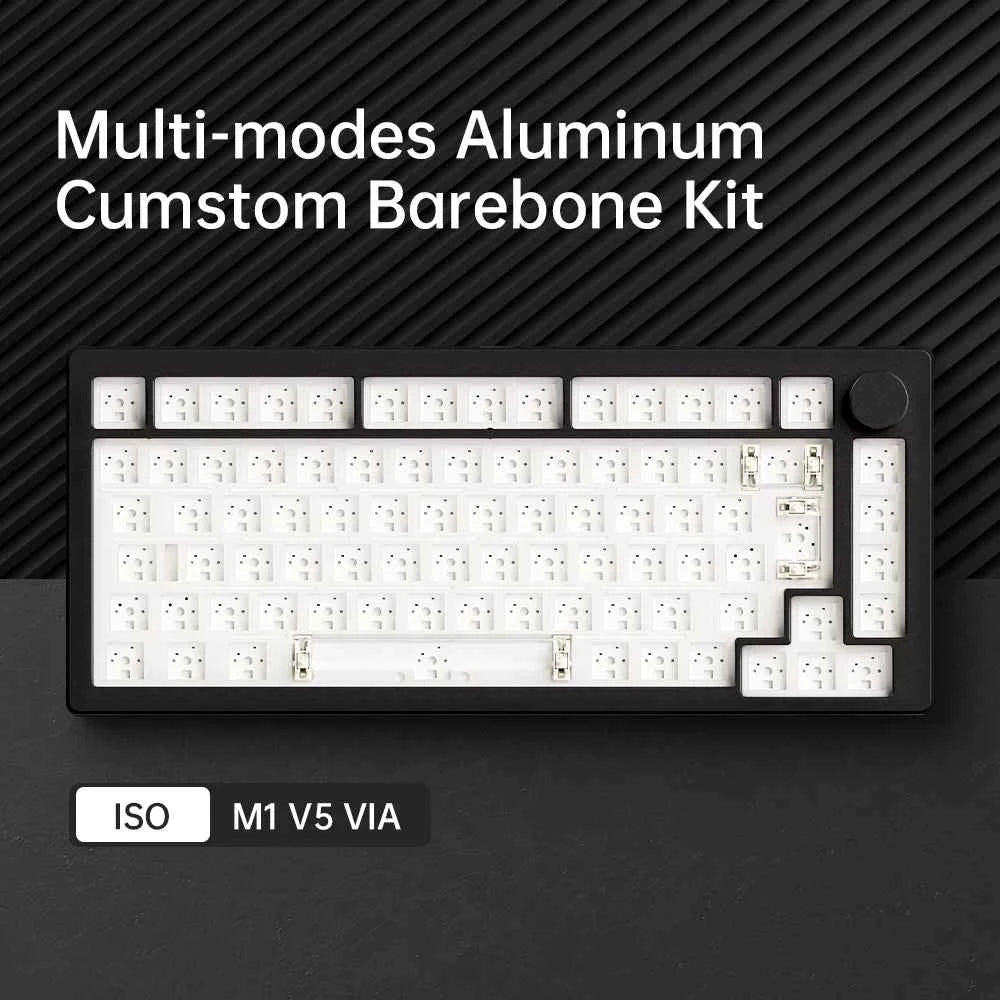 Akko MonsGeek M1 V5 Three-mode Mechanical Keyboard/Barebone Kit VIA 75% 3/5 Pin Customized Hot Swap RGB Rapid Disassemble Gasket