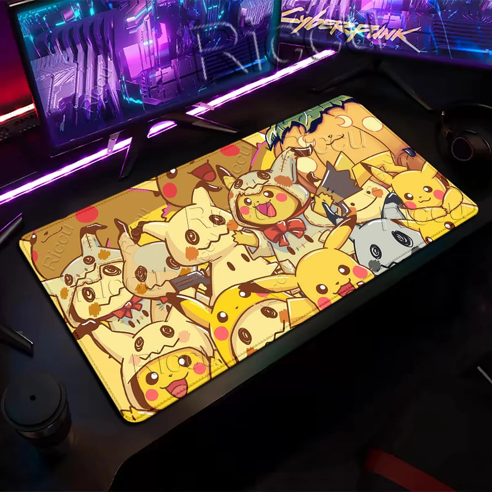 XXL Mousepad Laptop Japan Cool Anime Mouse Pad Large pokemon Mimikyu Gaming Mat Gamer PC Cabinet Keyboard Rug Desk Accessories