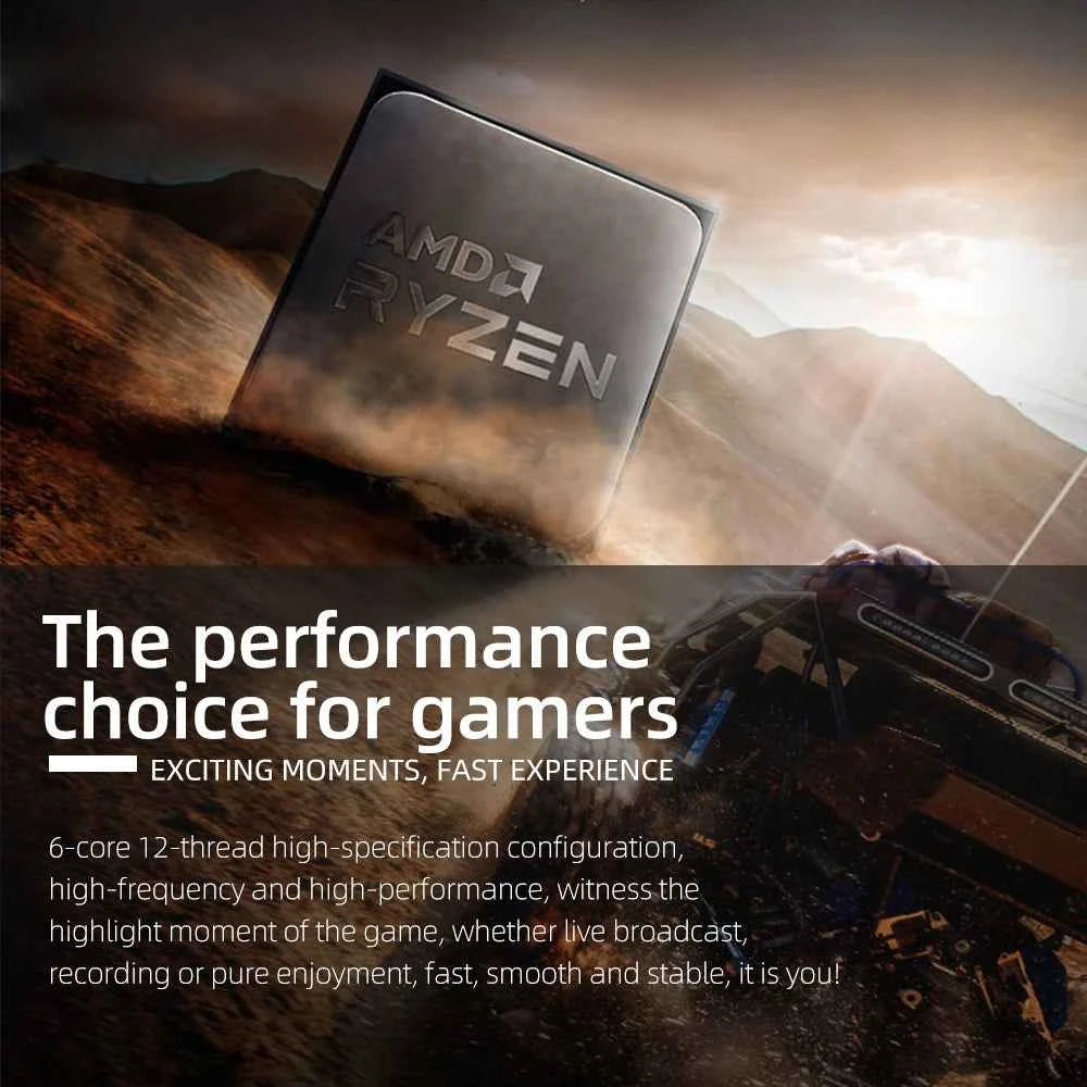 AMD Ryzen 5 5600X Processor 4.6GHz 6-Core 12-Thread 35MB Game Cache 7NM TDP 65W Socket AM4 Desktop CPU for PC Gamer