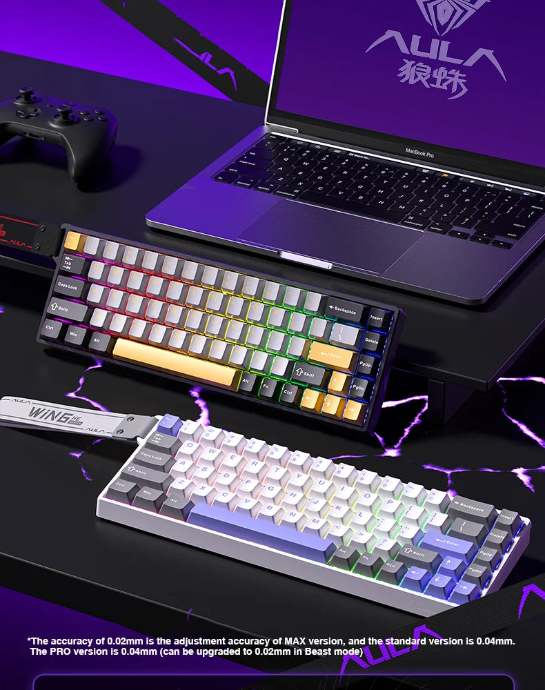 AULA WIN68 HE Esports Magnetic Switch Keyboard Rapid Trigger 8K Return RGB Hotswap 60% 68% Custom Game Keyboard