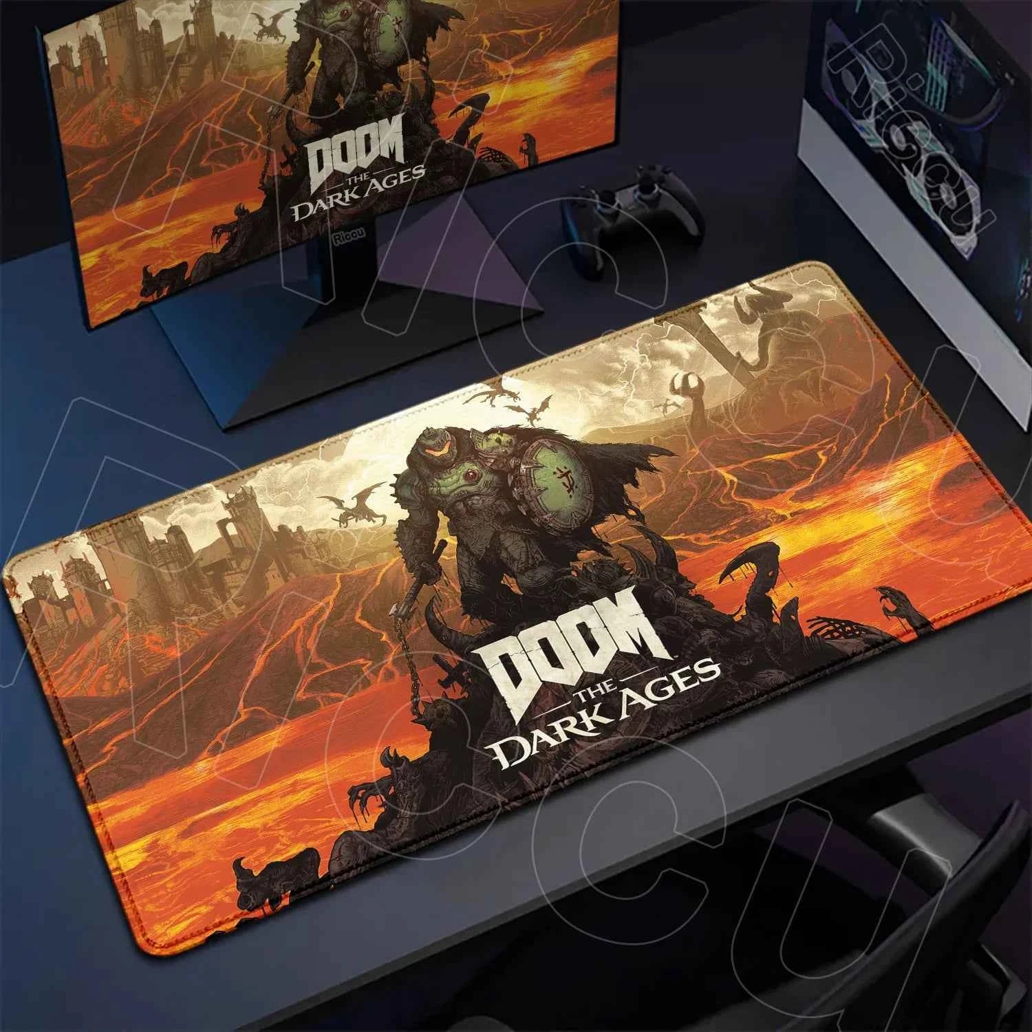PC accessories 400x900mm Desk Mat Popular games D-Doom Mousepad Large Gaming Mouse Pad LockEdge Computer Keyboard Table DeskMat