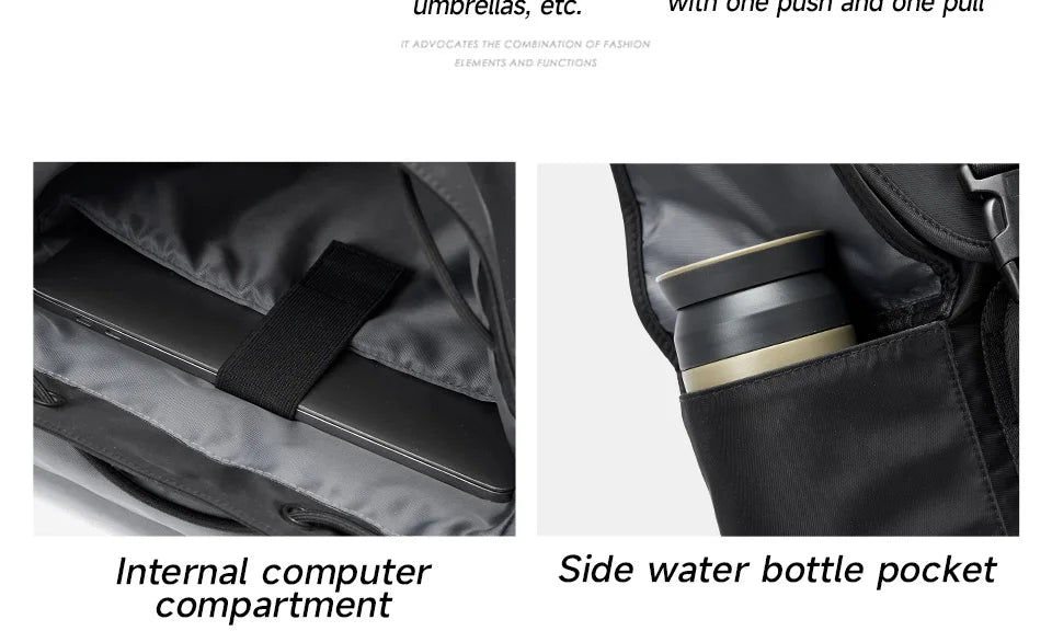Large Capacity Laptop Backpack Travel Business Men Backpack  Oxford Waterproof With Anti-Theft Zipper Bag Fit Explorer Hiking