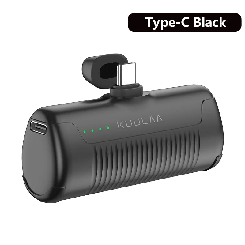 KUULAA Mini Power Bank 4500mAh - Portable Charger for iPhone17 16 15 14 13 Pro Max & Samsung/Xiaomi - External Battery PowerBank