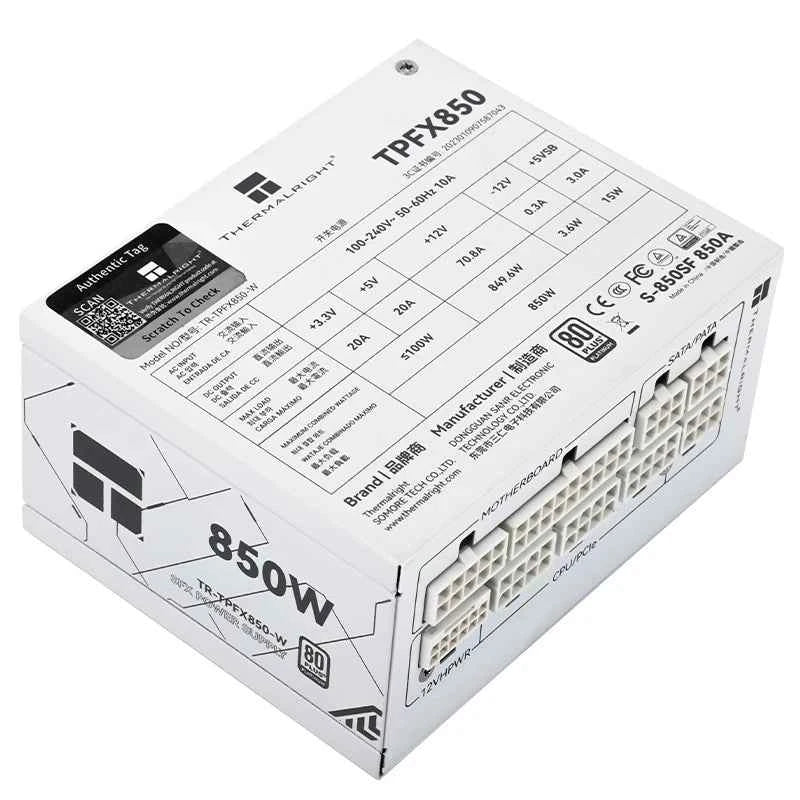 Thermalright TR-TPFX850-W White Chassis power supply，modulo completo medaglia SFX platino, supporto ATX3.0 /pcie5.0 (750/850W)