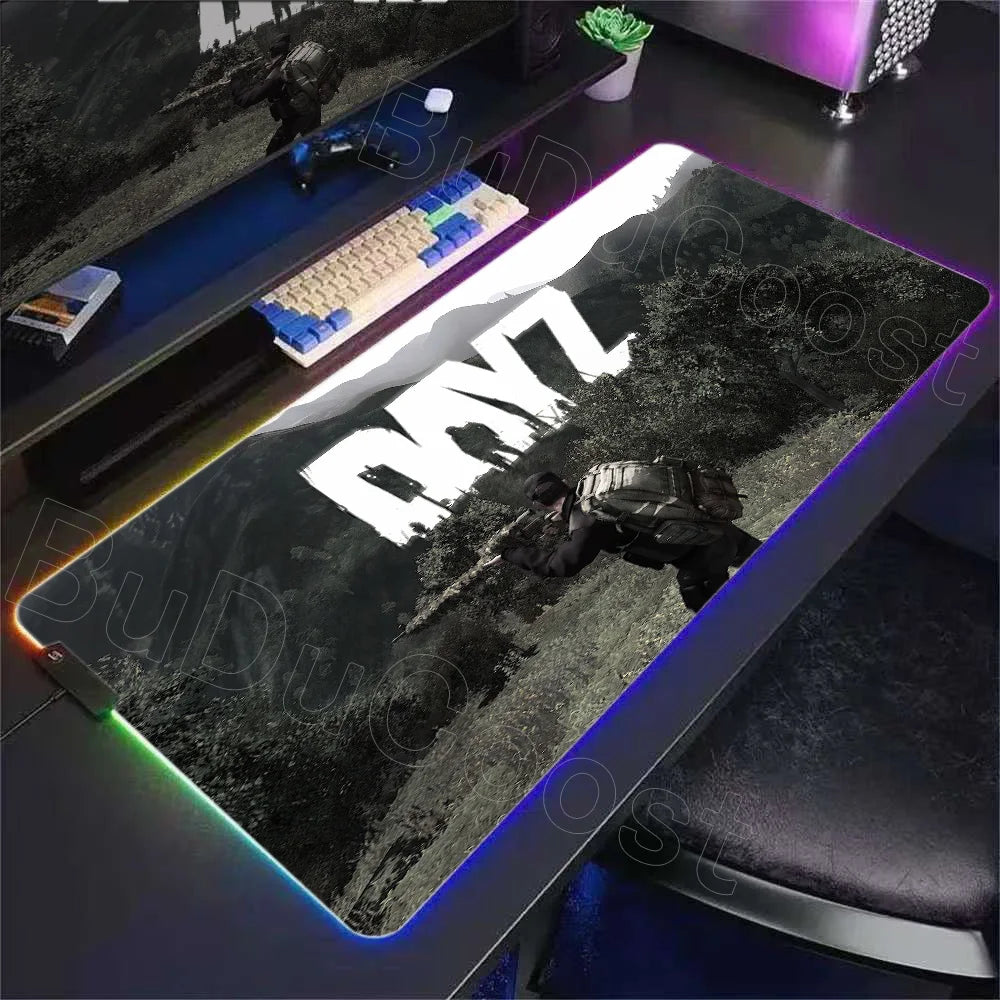 LED D-dayzs Mouse Pad Large RGB Mouse Pad XXL LED Mouse Mat Mousepads Table Pads Keyboard Mats Desk Rug with Backlit Gaming Mats