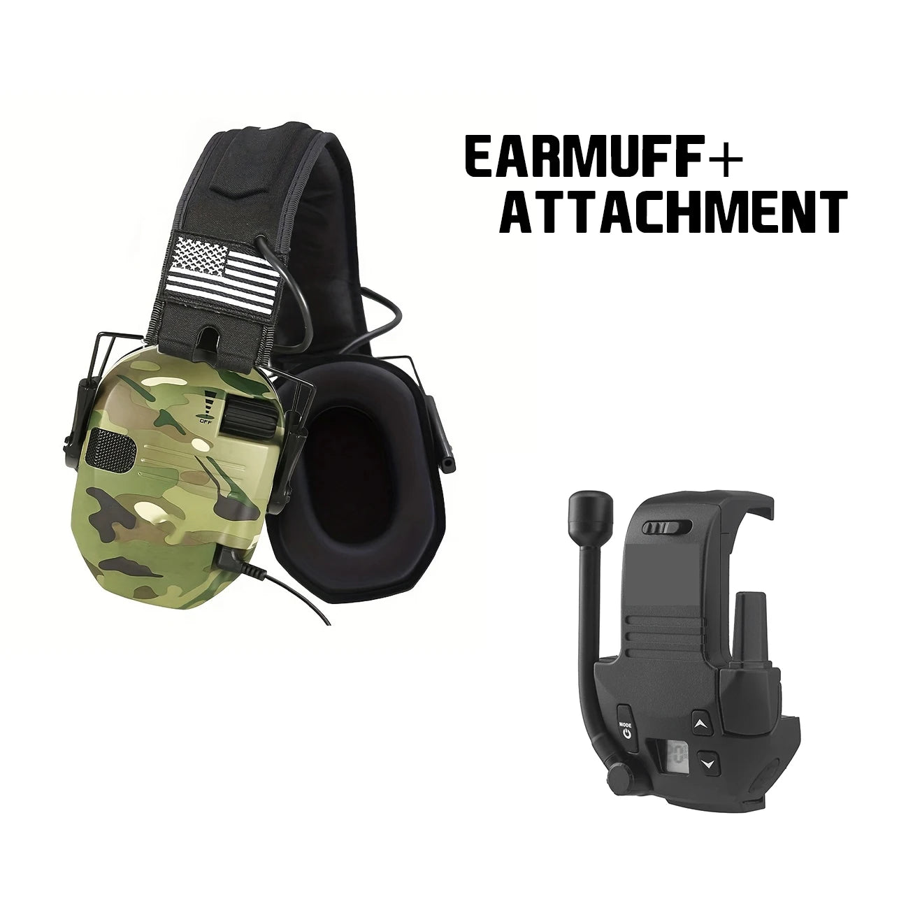 Tactical Headphones High Sensitivity Clear Call Military Headset for Shooting Communication Water Resistant Noise Reduction