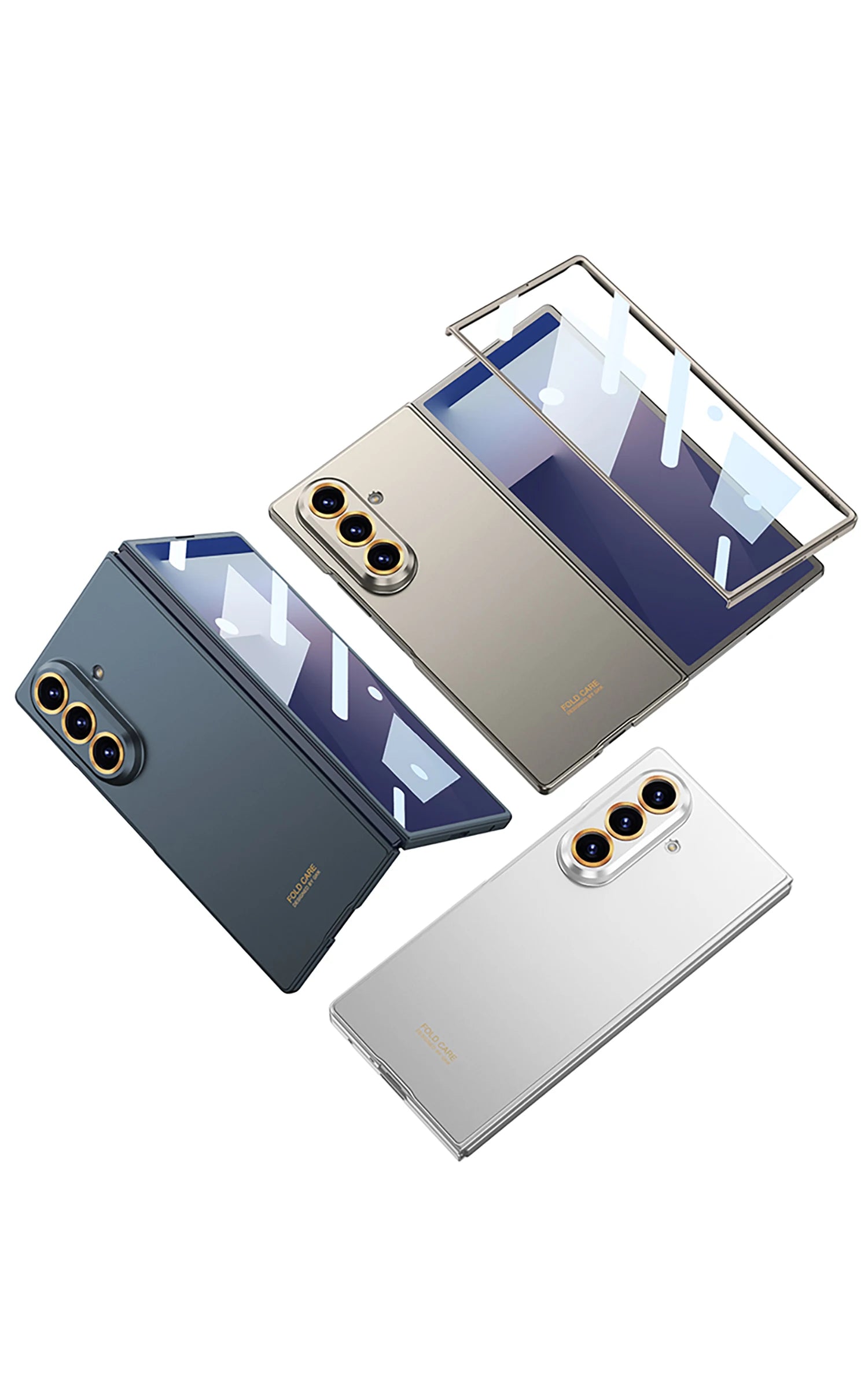 Luxury Fashionable Ultra-thin Phone Case For Samsung Galaxy Z Fold 7 6 5G With Screen Glass Protect Film Matte Protector Cover