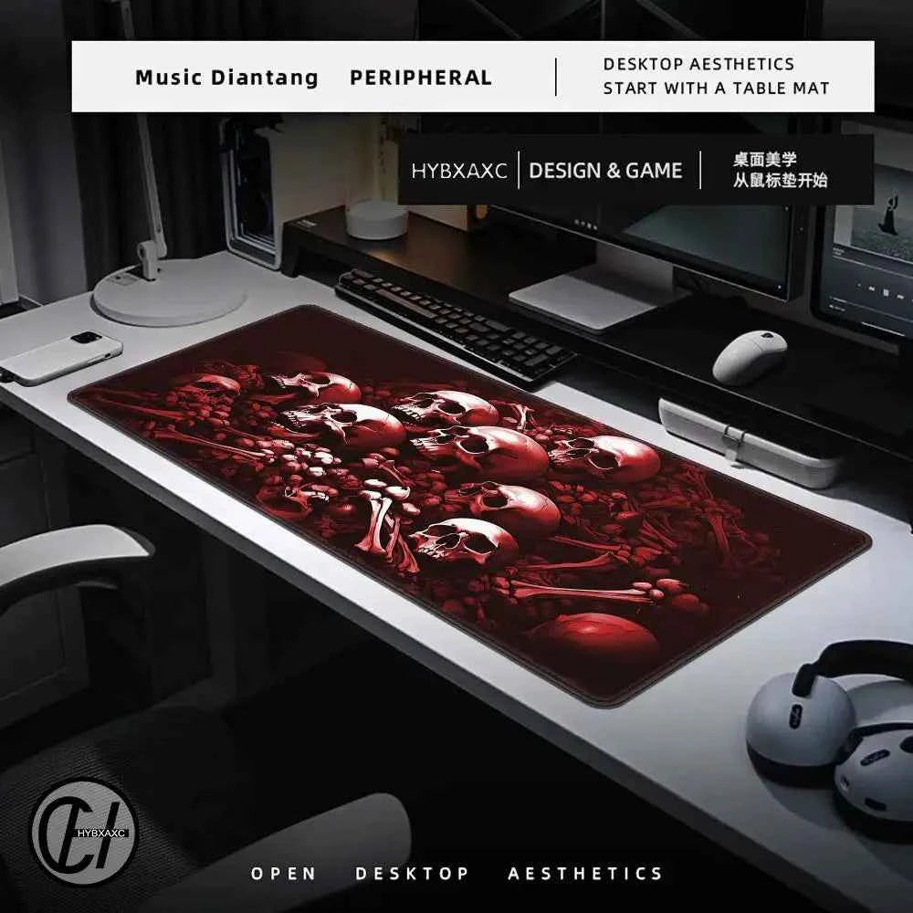 1 pc Red Skeleton skull Gaming Mouse Pad Large Computer Mousepad PC Gamer Mause Mat Laptop Office Mausepad Keyboard Mat Desk Pad