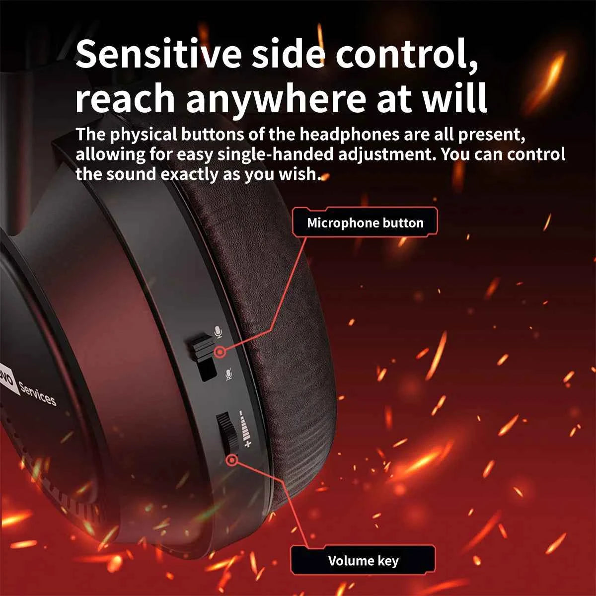 Lenovo Over-Ear Headphones with Microphone, Gaming Headphones, Rgb Lighting, Cool Colorful Lights, Suitable for Desktop and Laptop Computers, Comfortable, Sound-Isolating, and Noise-Cancelling
