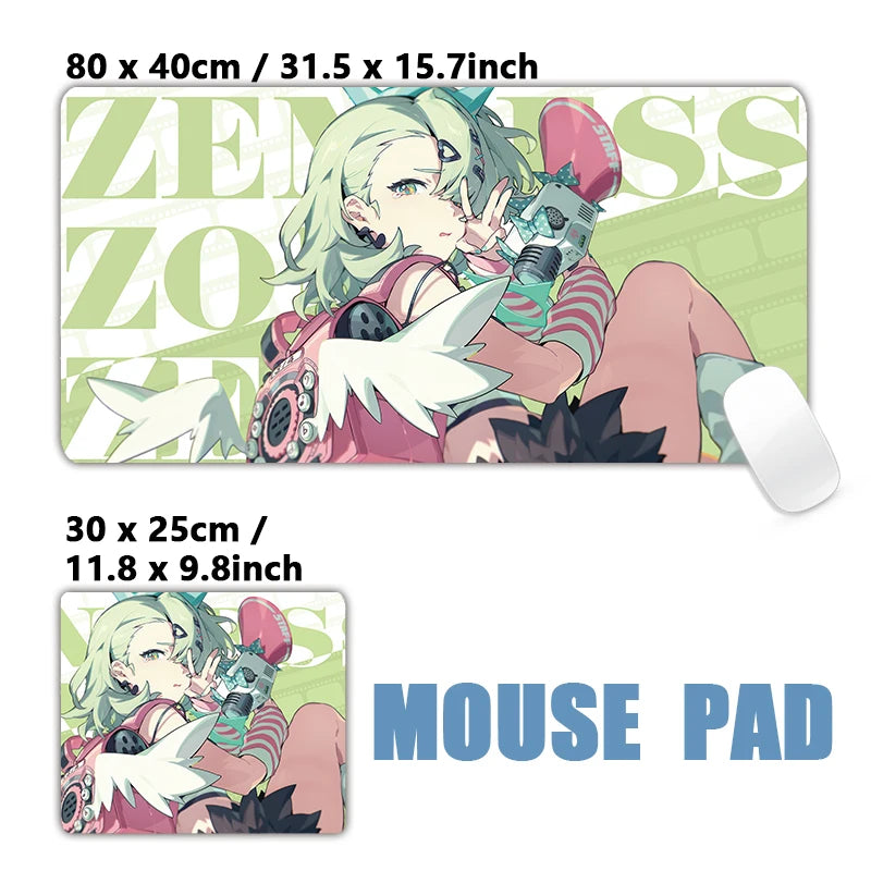 New Design Zenless Zone Zero Mouse Pad Promeia Starlight Billy Cissia XXL Large Mousepad Keyboard Pad Desk Mat Keyboard Mats