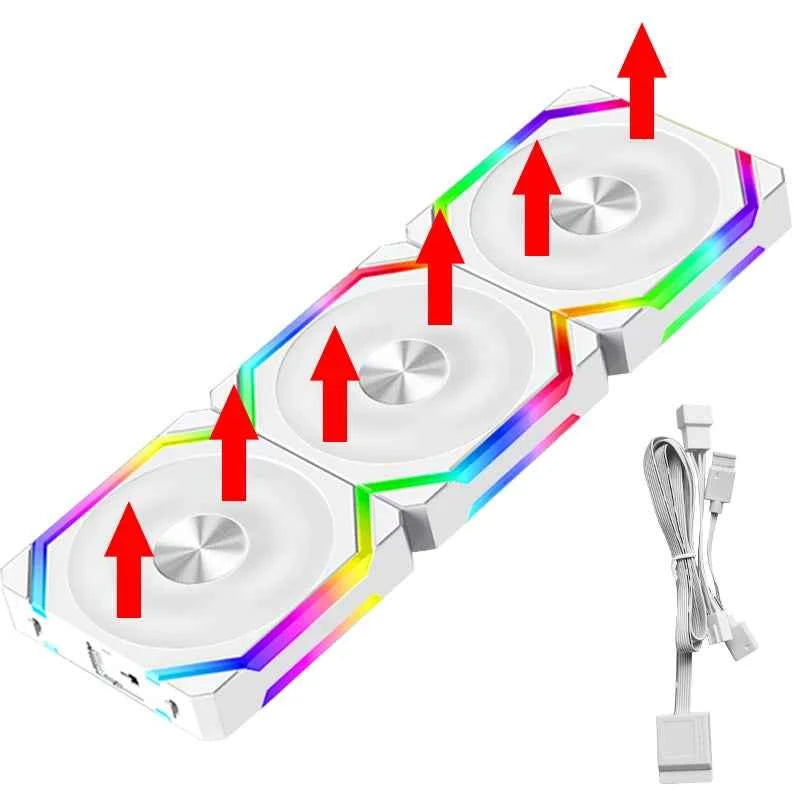 JUMPEAK CS120 ARGB Cooling Fan, 360mm/240mm, Modular Stackable Splicing PWM Silent RGB Fans For Gaming PC Case