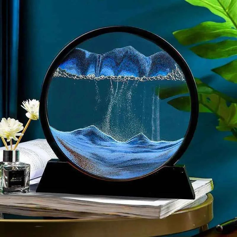 Flowing Sand Painting Living Room Foyer Art Dynamic Decoration Office Desktop Decoration Home 3D Flowing Sand Decoration