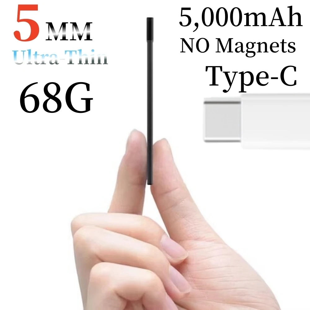 CHXDEV Ultra-Thin Magnetic Power Bank Ultra-Slim 8000mAh Charger , Mini Power Banks For Card Holder Wallet, For IPhone XIAOMI
