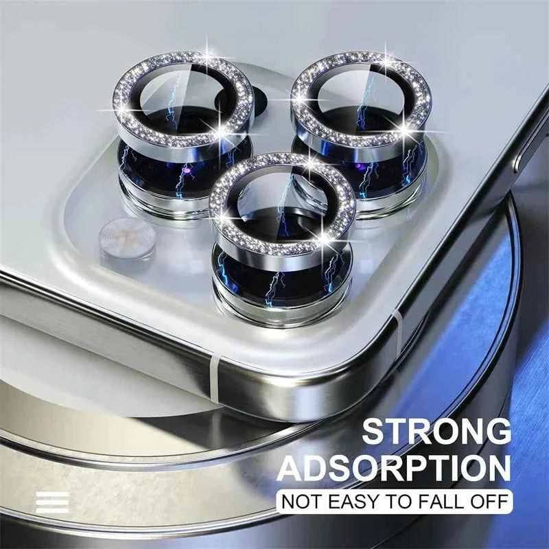Camera Lens Protector For iPhone 17 Pro Max 17Air 17Pro 15 16 Pro Max Diamond Metal Protective Glass For iPhone 14 15 Plus Lens
