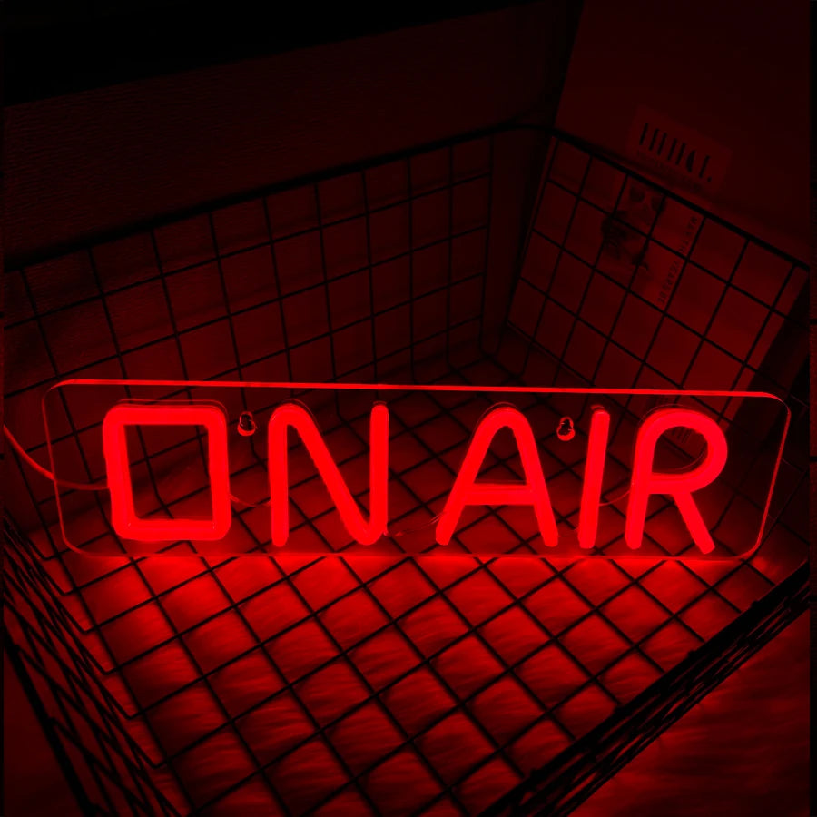 ON AIR Neon Signs, LED Studio Live Decorative Lights,  USB Connected, for Streamers Influencers Gamers  Party Decoration