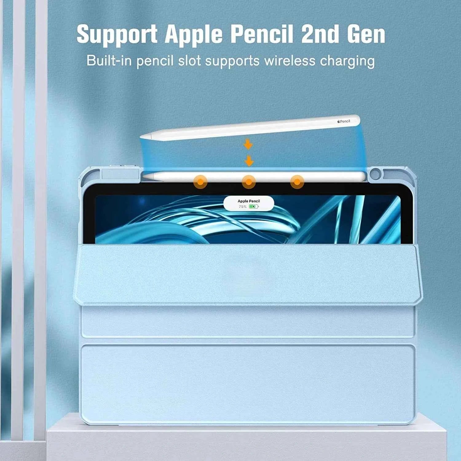 iPad Case 10.2 9th 8th 7th 10 10th Generation Pro 11 13 2024 12.9 2022 Cover Pencil Holder Funda For iPad Air 5 4 10.9 Cases