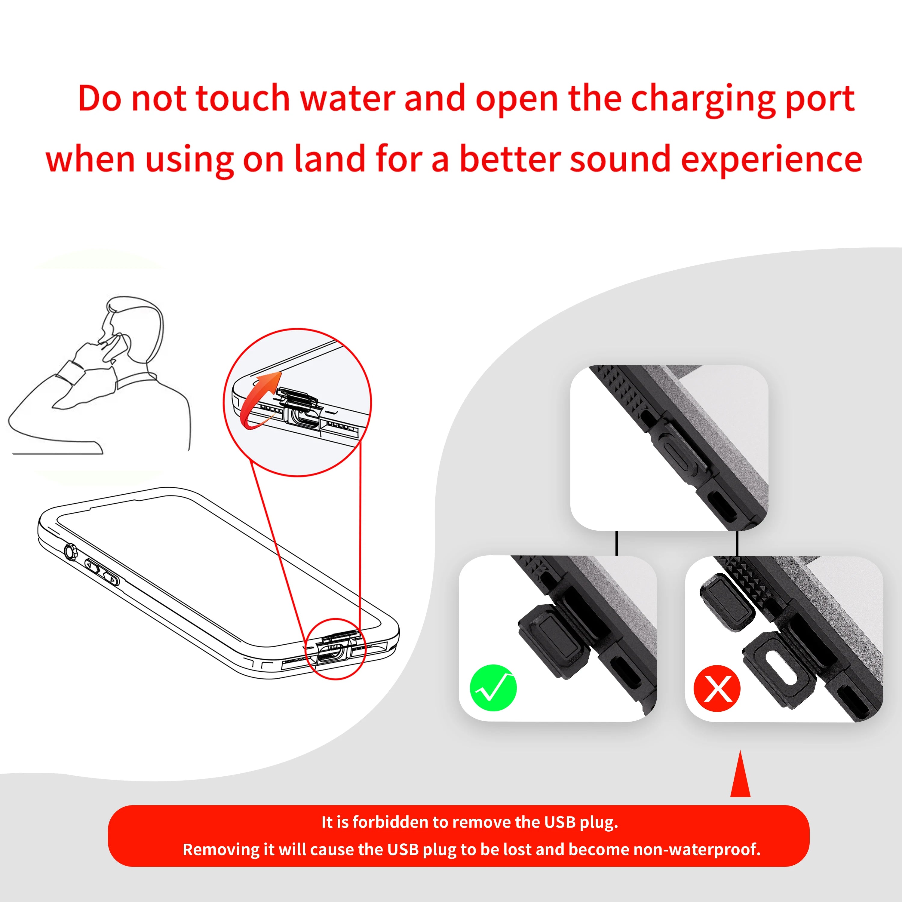 IP68 Waterproof Phone Case with Magnetic Lanyard for Samsung Galaxy S25 Ultra S24 (Note: S23 does not have a magnetic feature)