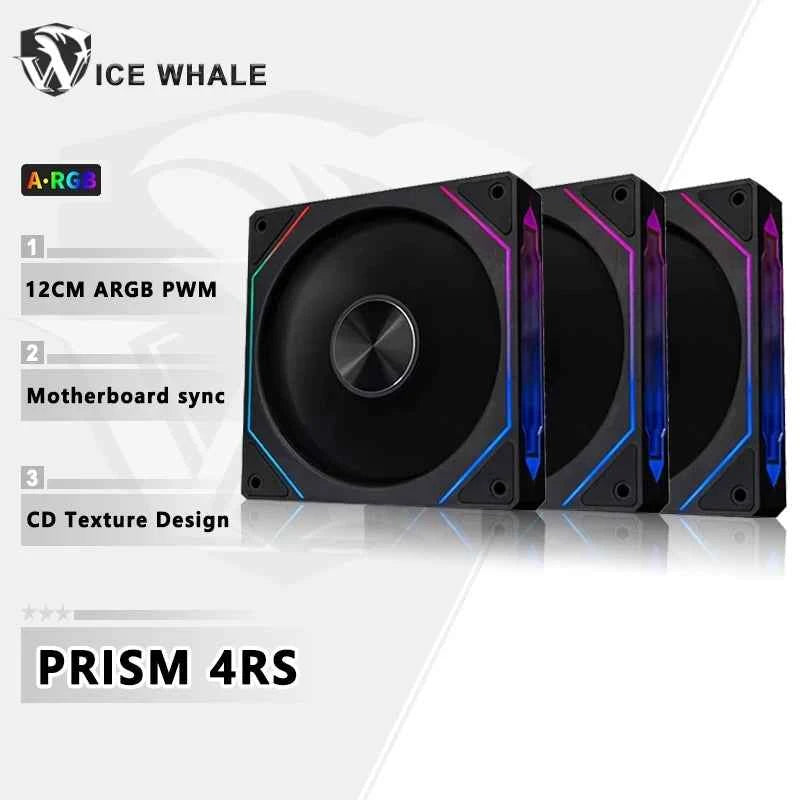 ICE Whale Prism 4RS ARGB PC Case Fan 120mm Infinity Mirror Design Motherboard Lighting Sync 4PIN PWM CPU Fan