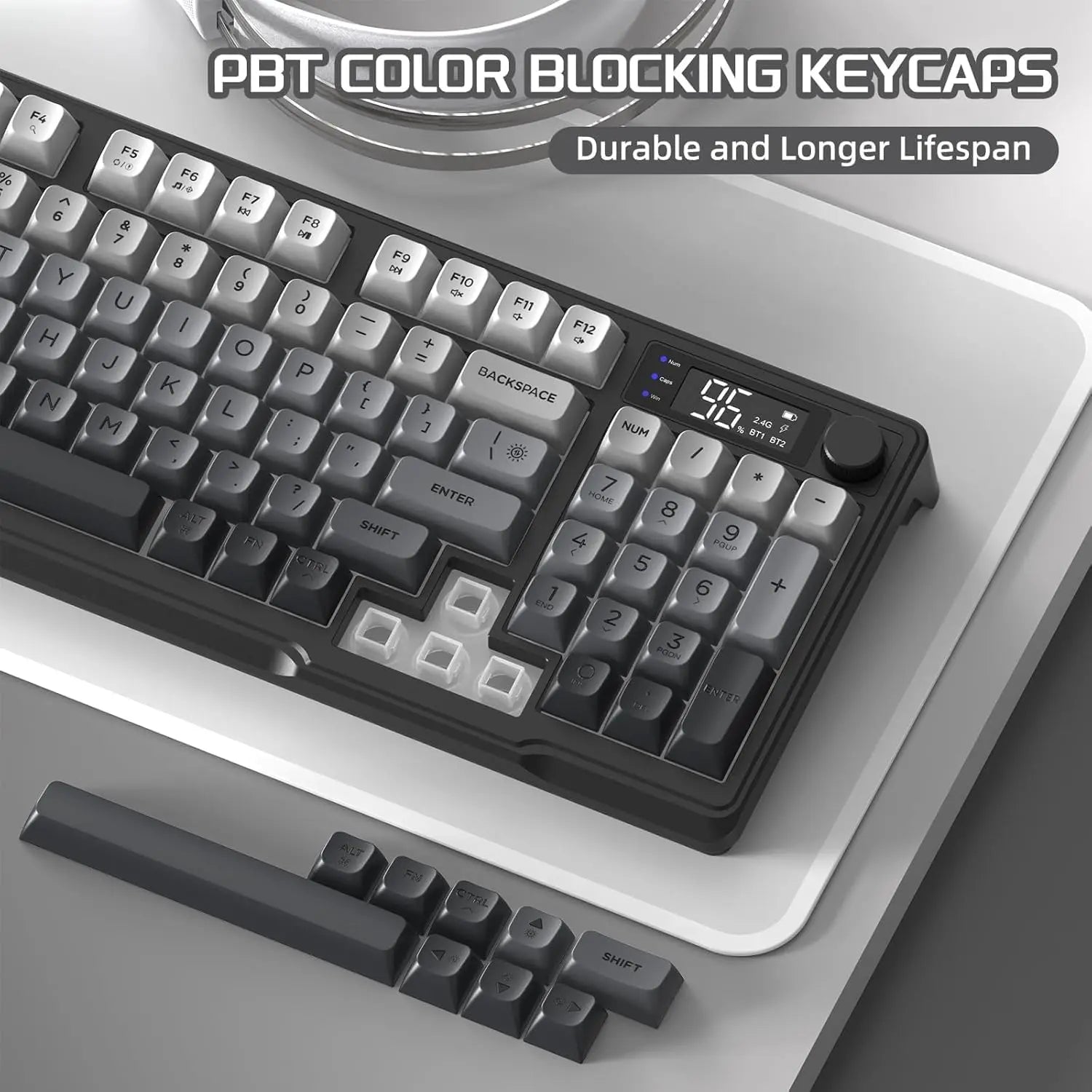 MAMBASNAKE x FREEWOLF M96 Wireless Gaming Keyboard Creamy Membrane with Rainbow Backlight