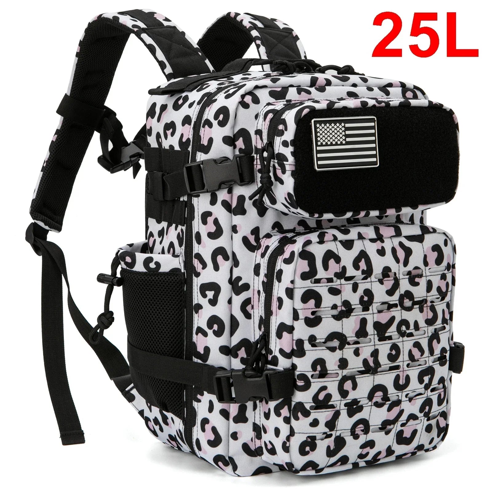 25L Tactical Backpack – MOLLE Hiking & Survival Backpack for Men & Women, Waterproof Fitness Outdoor Bag with Dual Cup Holders