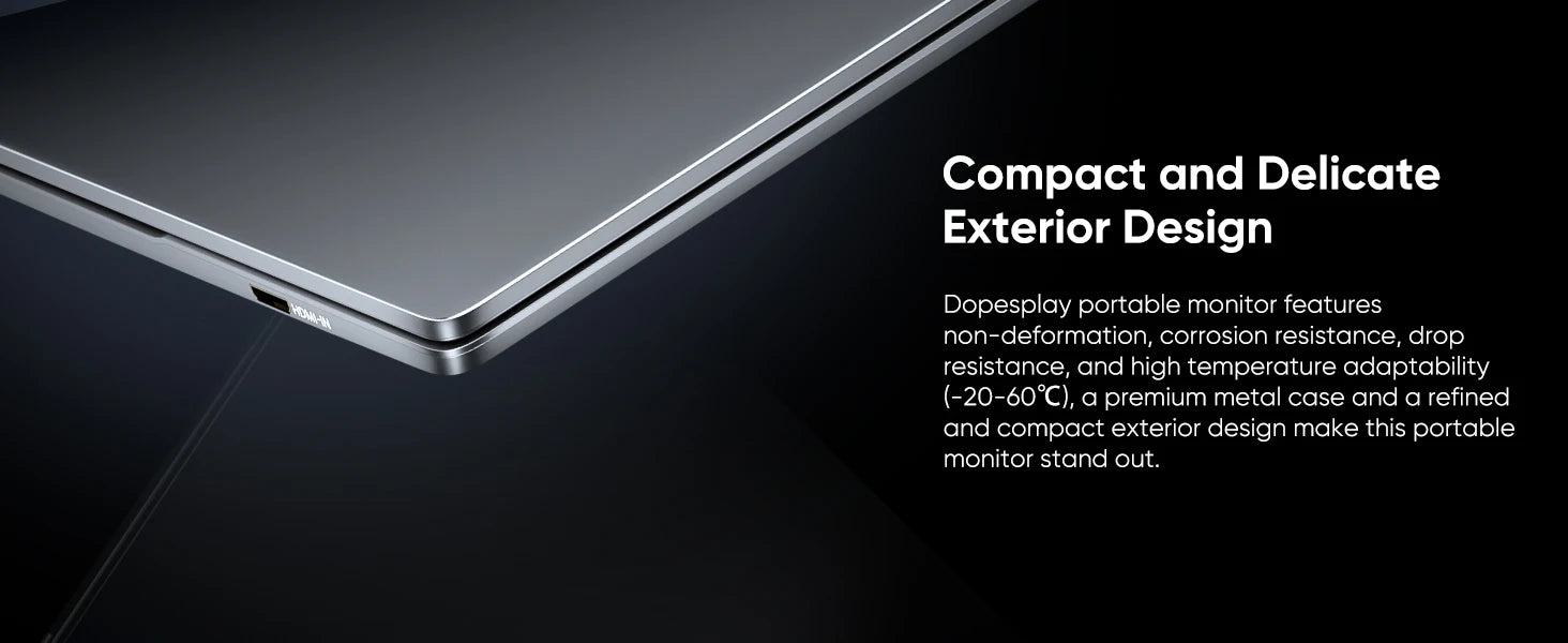 Dopesplay 14.1Inch Portable Monitor Lapdock Built-in 50000mAh Battery 10-Points Touchscreen 1080P HDR IPS Second Screen extender
