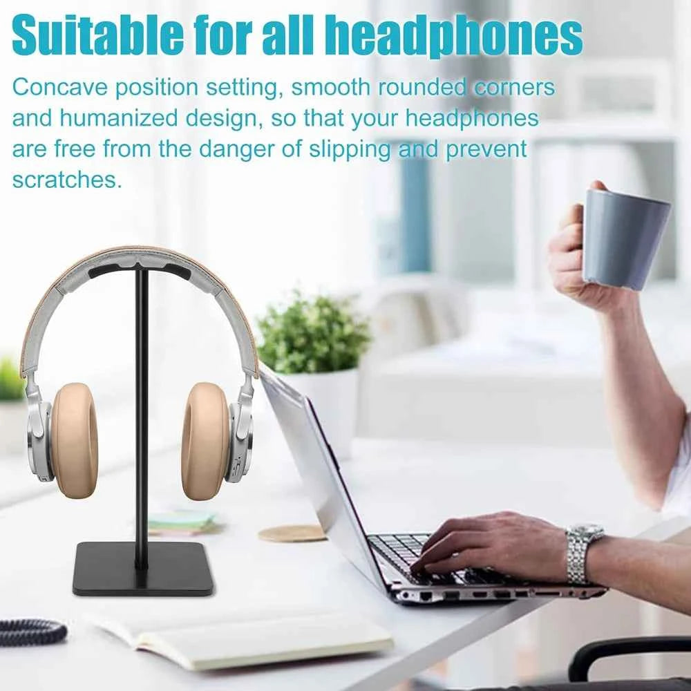 T-WOLF Universal Aluminum Headphone Stand – Desktop Headset Holder