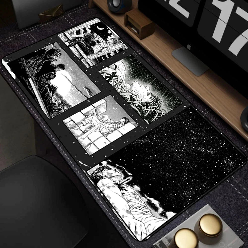Mouse Mat Berserk Guts Gamer Gaming Mouse Pad Guts Sword in Berserk Computer Accessories Big Keyboard Laptop Padmouse Speed Desk