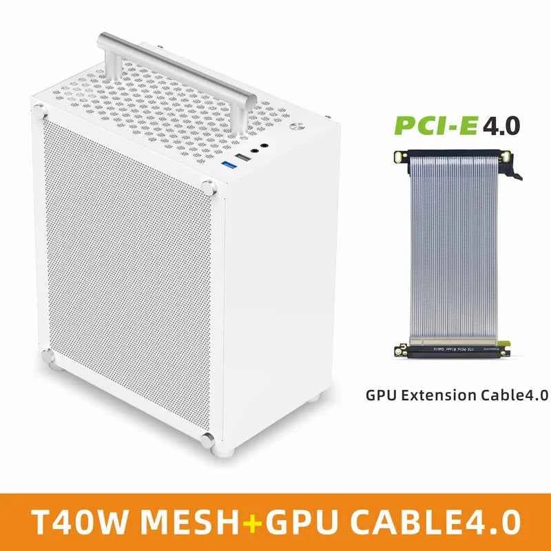 METALFISH T40 Mini ITX Case 7L Acrylic Or Mesh Side Panel and Portable Handle Support SFX PSU/206mm GPU