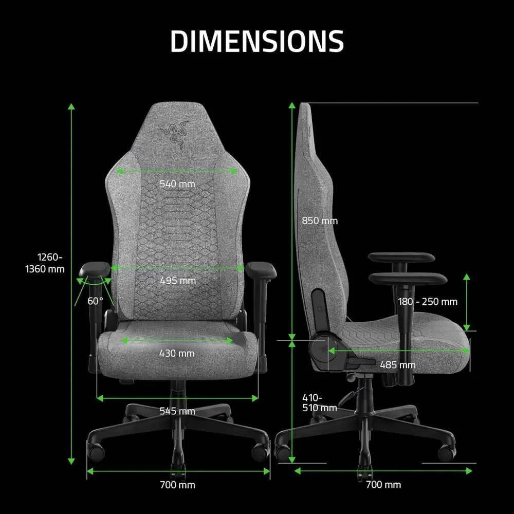 Razer Iskur V2 X Ergonomic Gaming Chair: Enhanced Lumbar Support, Expanded Seat, High-Density Foam, Adjustable 152 Degrees